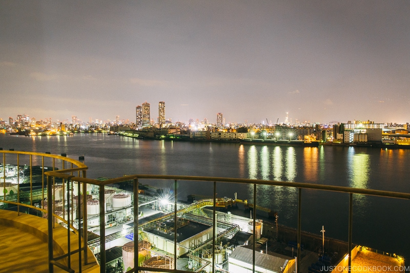 night time view of Osaka from Hotel Universal Port - Osaka Guide: Universal Studios Japan | www.justonecookbook.com