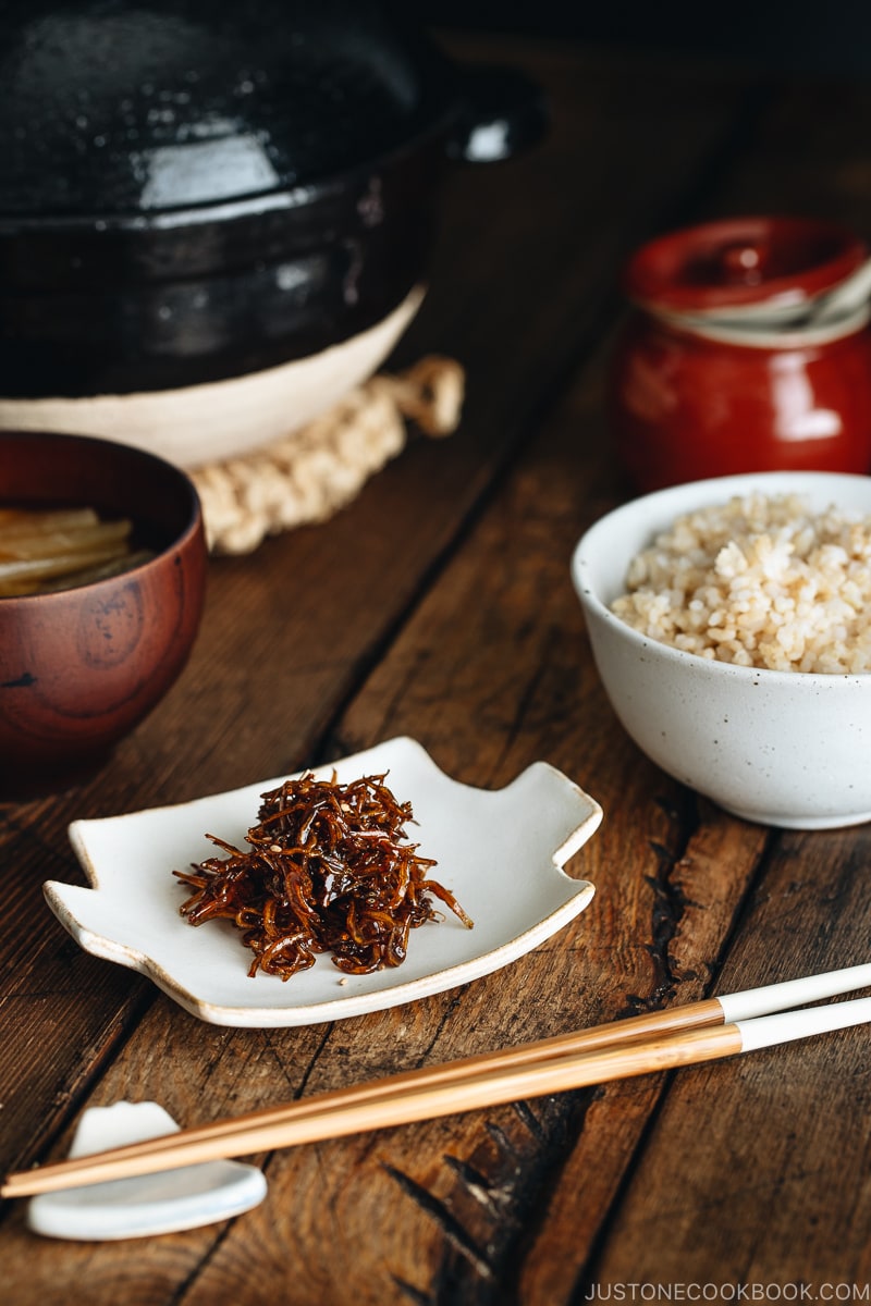 Baby Sardine Tsukudani じゃこの佃煮 • Just One Cookbook
