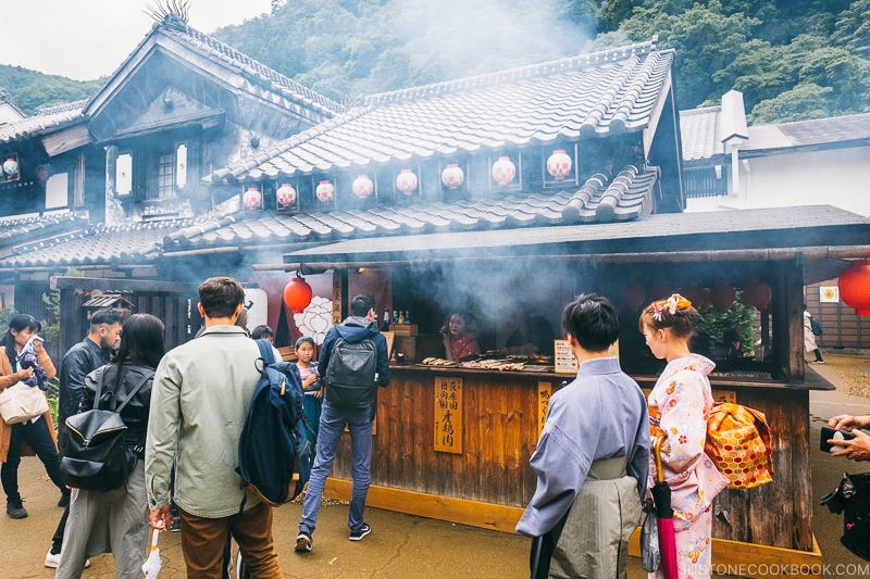 yakitori stand - Nikko Travel Guide : Edo Wonderland Nikko Edomura | www.justonecookbook.com