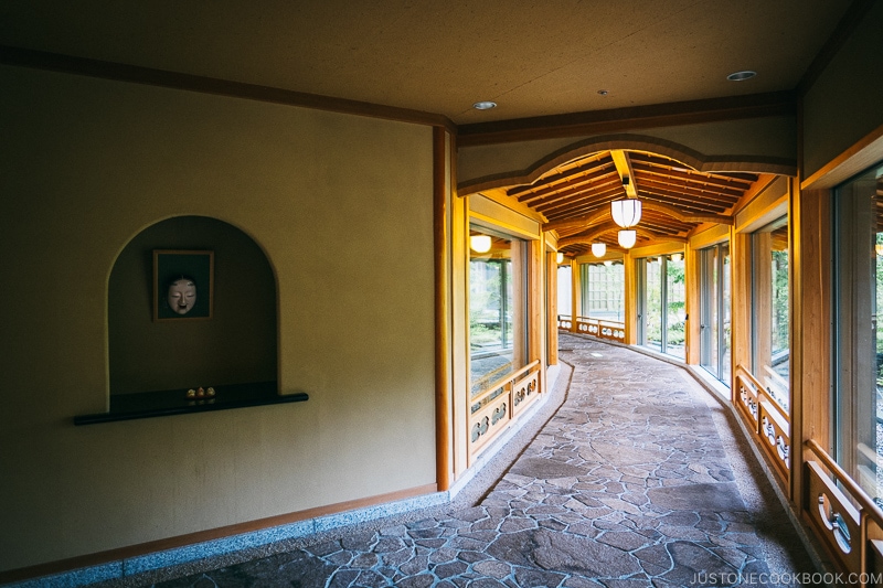 walkway to dining room at Hoshino Resorts KAI Nikko - Things to do around Lake Chuzenji | www.justonecookbook.com