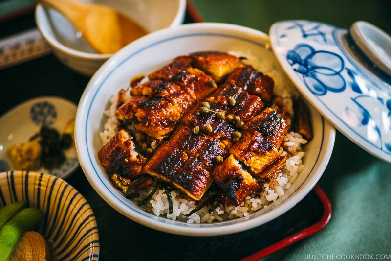 unagi donburi at kamiyama restaurant - Things to do around Lake Chuzenji | www.justonecookbook.com