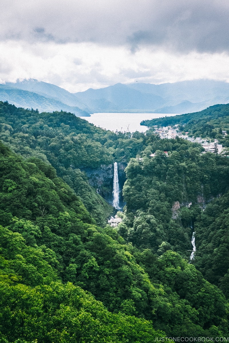 view of Kegon Falls from Akechidaira Plateau - Kegon Falls and Akechidaira Plateau | www.justonecookbook.com