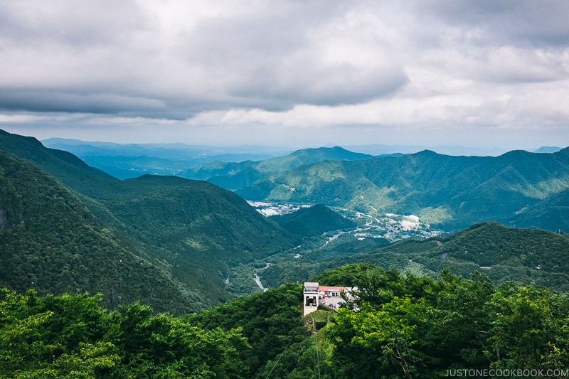 view of Nikko from Akechidaira Plateau - Kegon Falls and Akechidaira Plateau | www.justonecookbook.com