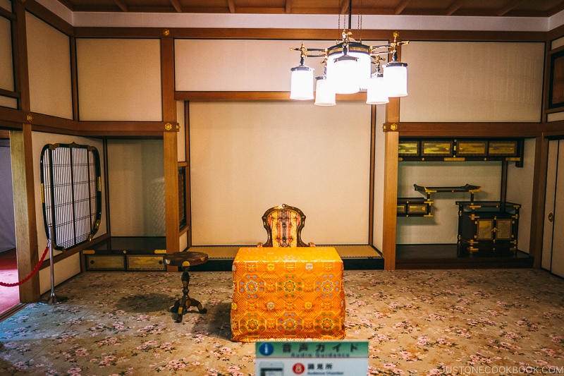 one of the rooms inside the villa with table and chair Nikko Tamozawa Imperial Villa Memorial Park - Places to Visit and Things to do in Nikko | www.justonecookbook.com