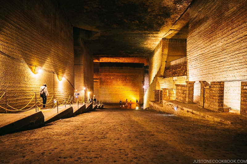 inside oya history museum cave