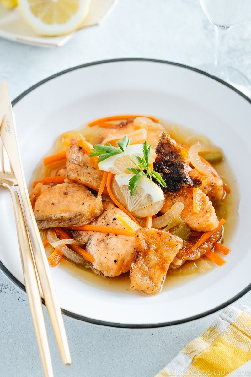 Salmon Nanbanzuke (Marinated Fried Salmon)