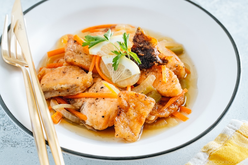 Salmon Nanbanzuke (Marinated Fried Salmon)