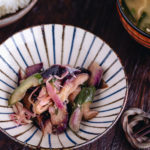 Shibazuke Pickles in a Japanese ceramic.