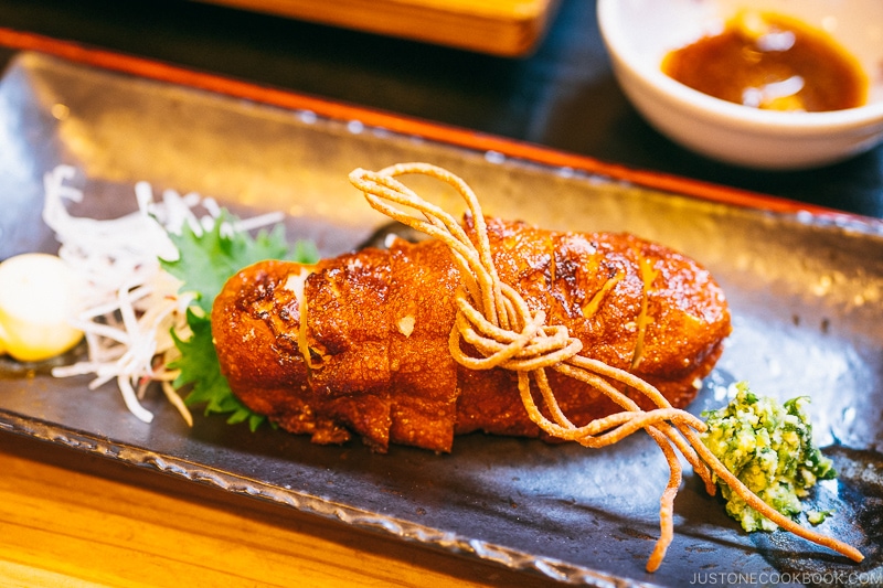 fried kamaboko at Hashimoto Soba restaurant - Odawara Castle Guide | www.justonecookbook.com 
