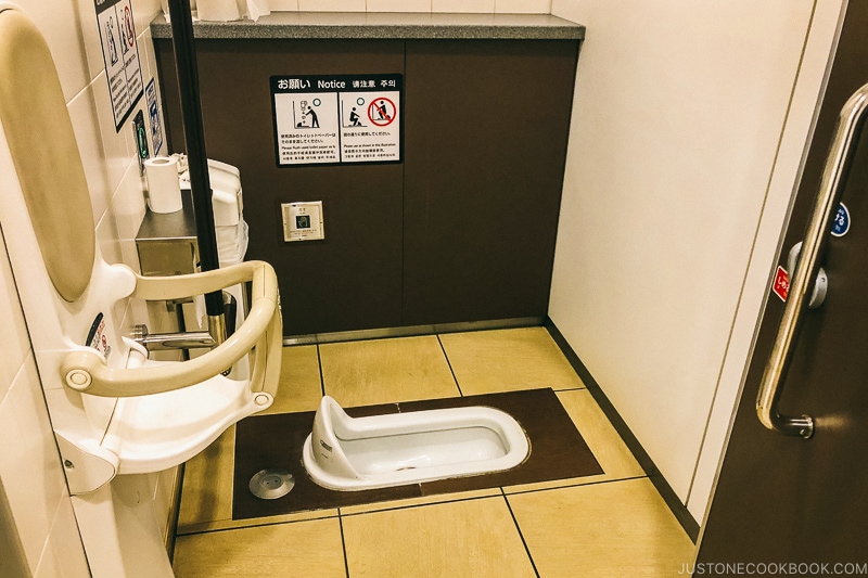 Japanese style toilet in Japan - Insiders' Guide for For First Time Visitors to Japan | www.justonecookbook.com