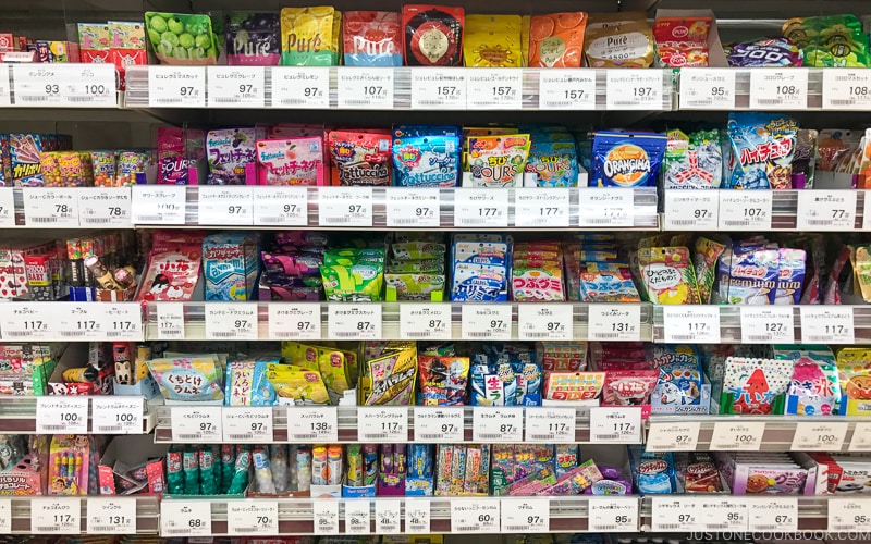candy section inside convenience store - Insiders' Guide for For First Time Visitors to Japan | www.justonecookbook.com