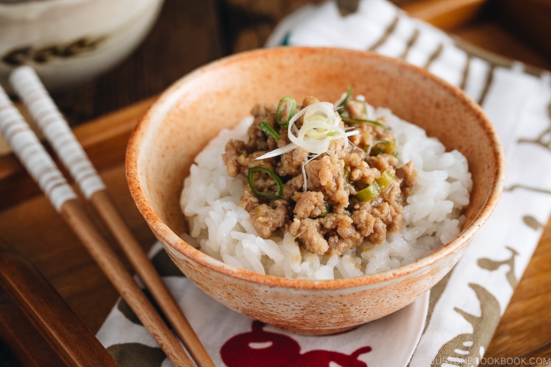 All-Purpose Miso Meat Sauce (Niku Miso) over steamed rice.