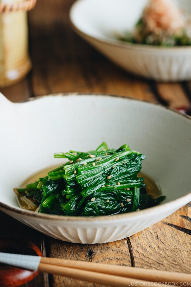 Spinach Ohitashi (Japanese Spinach Salad) ほうれん草のお浸し • Just One Cookbook