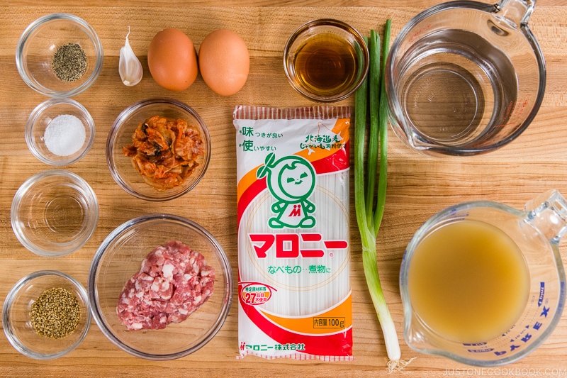 Kimchi Soup Ingredients