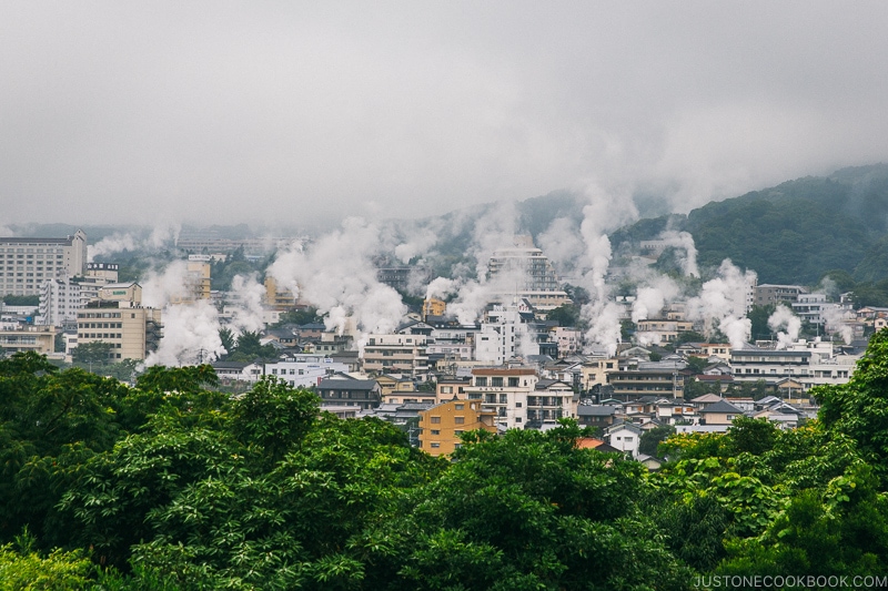 steams releasing in Beppu - Onsen Etiquette: Your Guide to Japanese Hot Springs | www.justonecookbook.com 