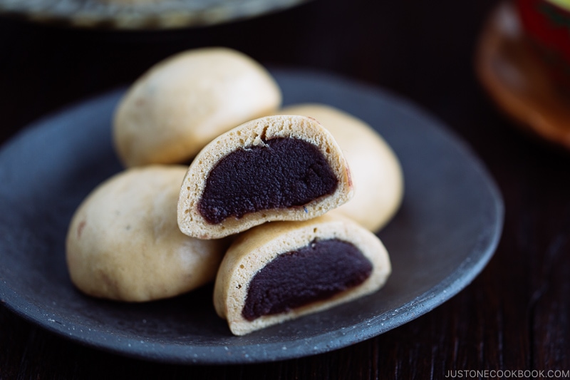 Manju filled with red bean paste.