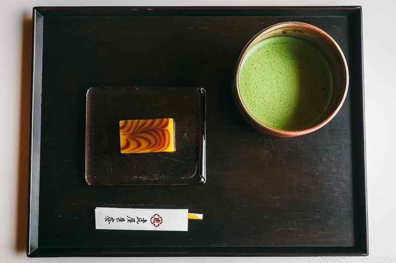 Yokan and matcha at Toraya.