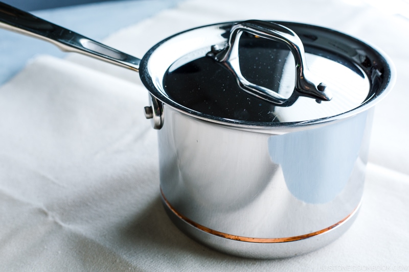 Heavy Saucepan for Chocolate Almond Toffee.