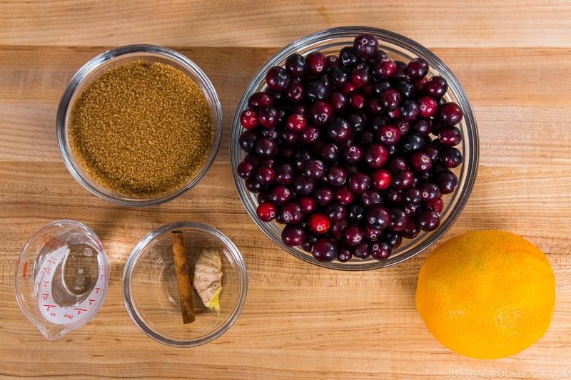 Easy Orange Ginger Cranberry Sauce Ingredients