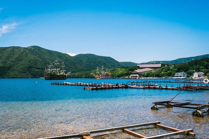 Hakone Pirate ships and Togendai Station - Hakone Lake Ashi Guide | www.justonecookbook.com