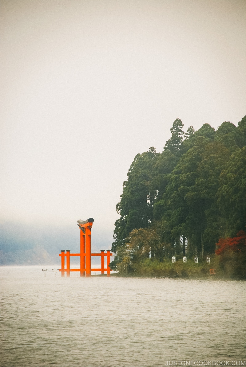 Hakone Shrine Torii Gate - Hakone Lake Ashi Guide | www.justonecookbook.com