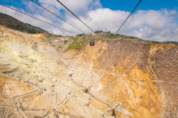 Hakone Ropeway at Owakudani - Hakone Ropeway and Owakudani Hell Valley | www.justonecookbook.com