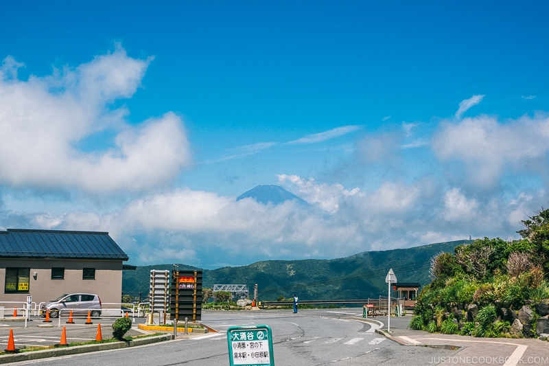 view of Mt. Fuji from Owakudani - Hakone Ropeway and Owakudani Hell Valley | www.justonecookbook.com
