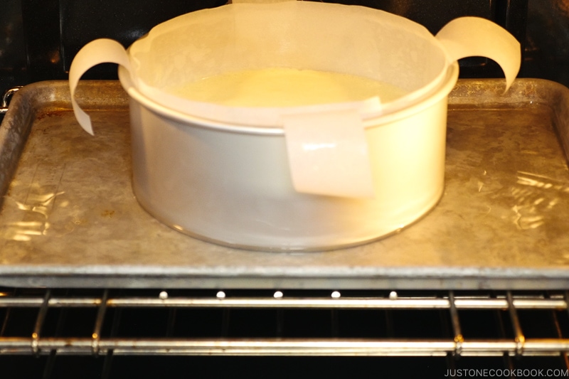 Making Japanese cheesecake