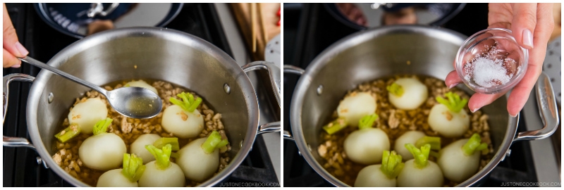 Japanese Turnips with Soboro Ankake Sauce 13