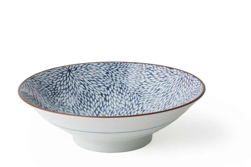 A close up of a Japanese bowl by Miya Company