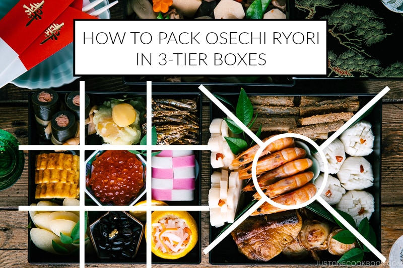 How to Pack Osechi Ryori in 3-Tier Boxes