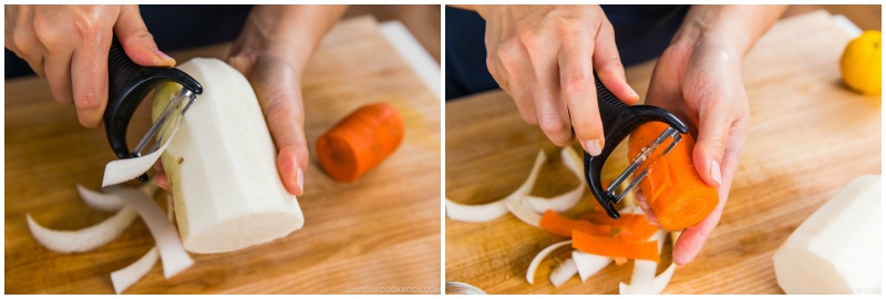 Scissors with carrot or daikon radish cover - Made in Japan