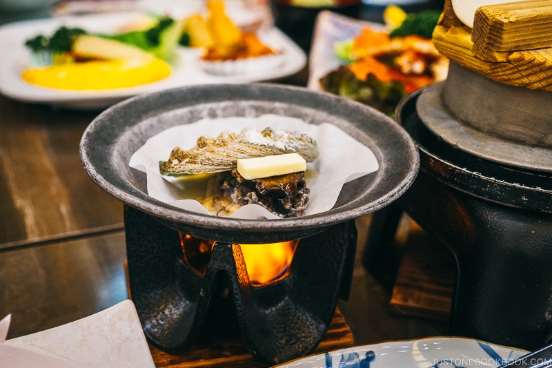 Grilled abalone - Celebrate New Year at Isawa Onsen in Yamanishi | www.justonecookbook.com 