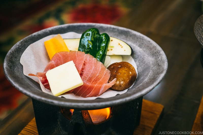 Grilled tuna and vegetables - Celebrate New Year at Isawa Onsen in Yamanishi | www.justonecookbook.com 