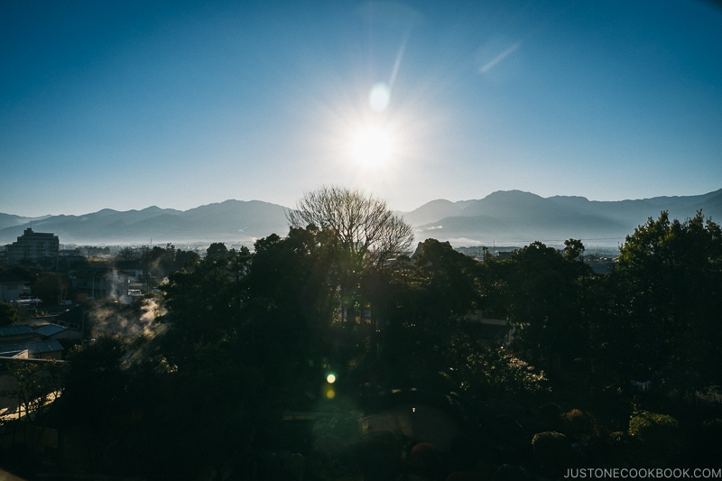 Sunrise on New Year's day - Celebrate New Year at Isawa Onsen in Yamanishi | www.justonecookbook.com 