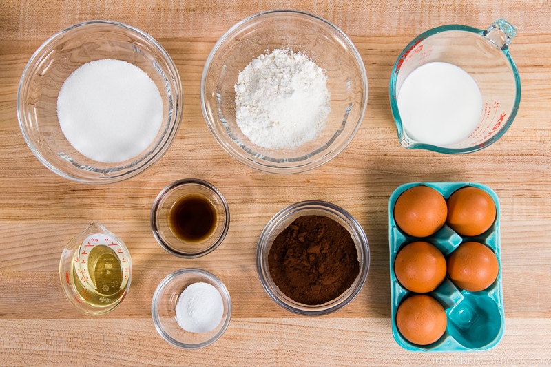 Chocolate Chiffon Cake Ingredients