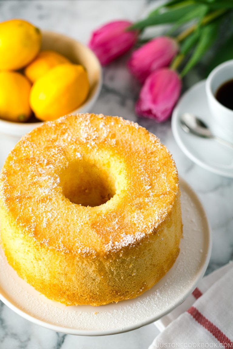 Meyer Lemon Chiffon Cake • Just One Cookbook