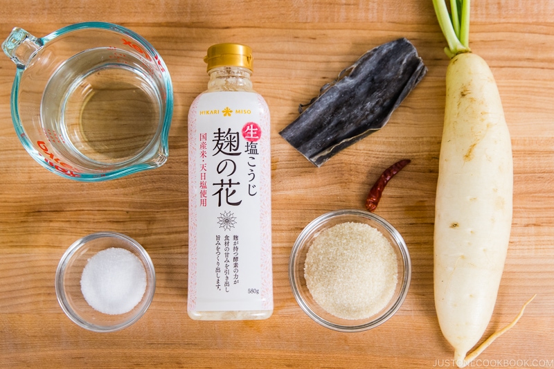 Pickled Daikon with Shio Koji Ingredients