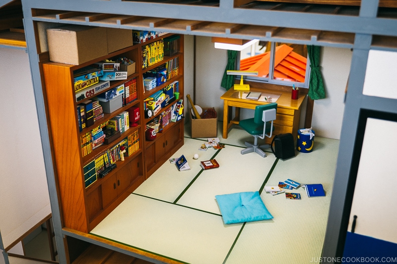 Nobita-kun's room inside miniature house - Fujiko F Fujio Museum | www.justonecookbook.com 