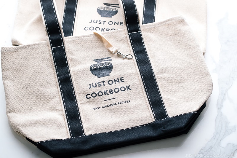 Just One Cookbook canvas bag