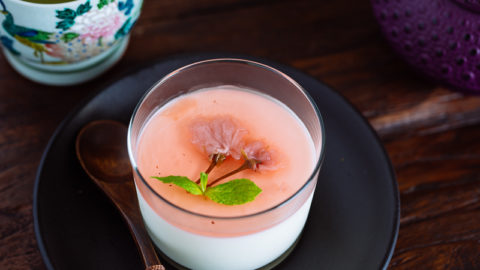 Cherry Blossom Milk Pudding 桜ミルクプリン • Just One Cookbook