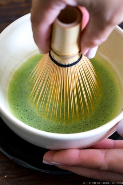 Making Matcha with Chasen.