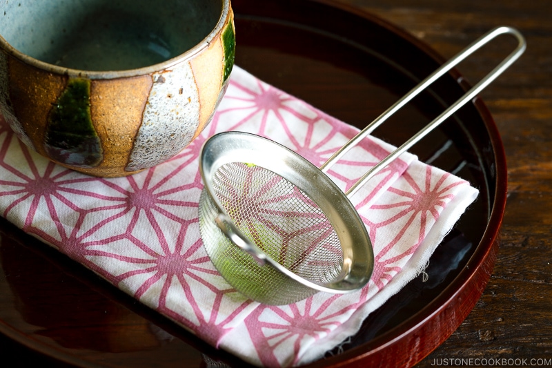 Matcha bowl and strainer.