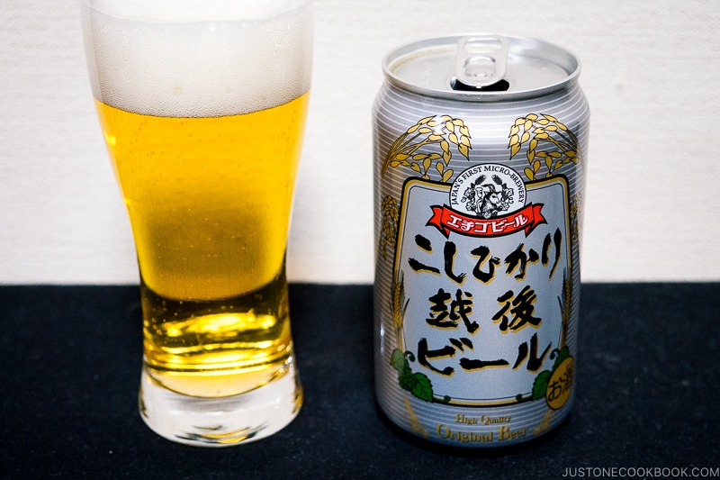 Koshihikari Echigo Beer - Japanese Beer Guide (Big Beer + Craft Beer) | www.justonecookbook.com 