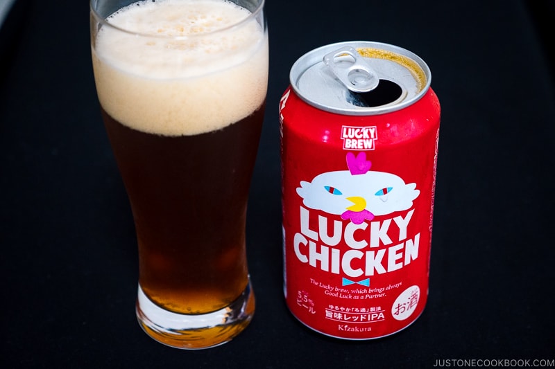 Lucky Chicken Red IPA - Japanese Beer Guide (Big Beer + Craft Beer) | www.justonecookbook.com 