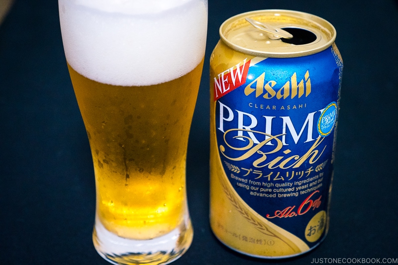 Asahi Prime Rich - Japanese Beer Guide (Big Beer + Craft Beer) | www.justonecookbook.com 