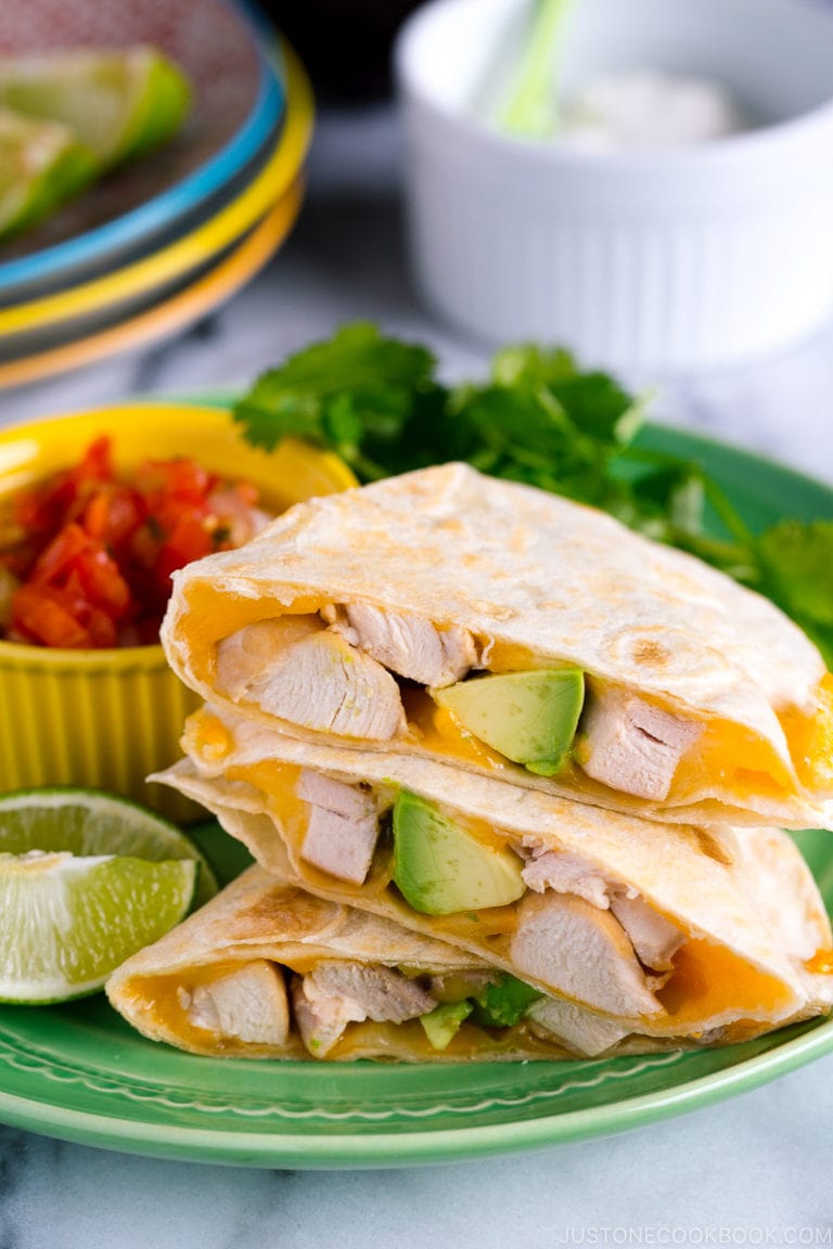 Teriyaki Chicken Quesadilla • Just One Cookbook