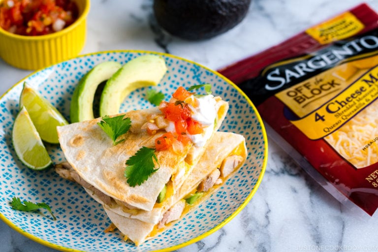 Teriyaki Chicken Quesadilla • Just One Cookbook