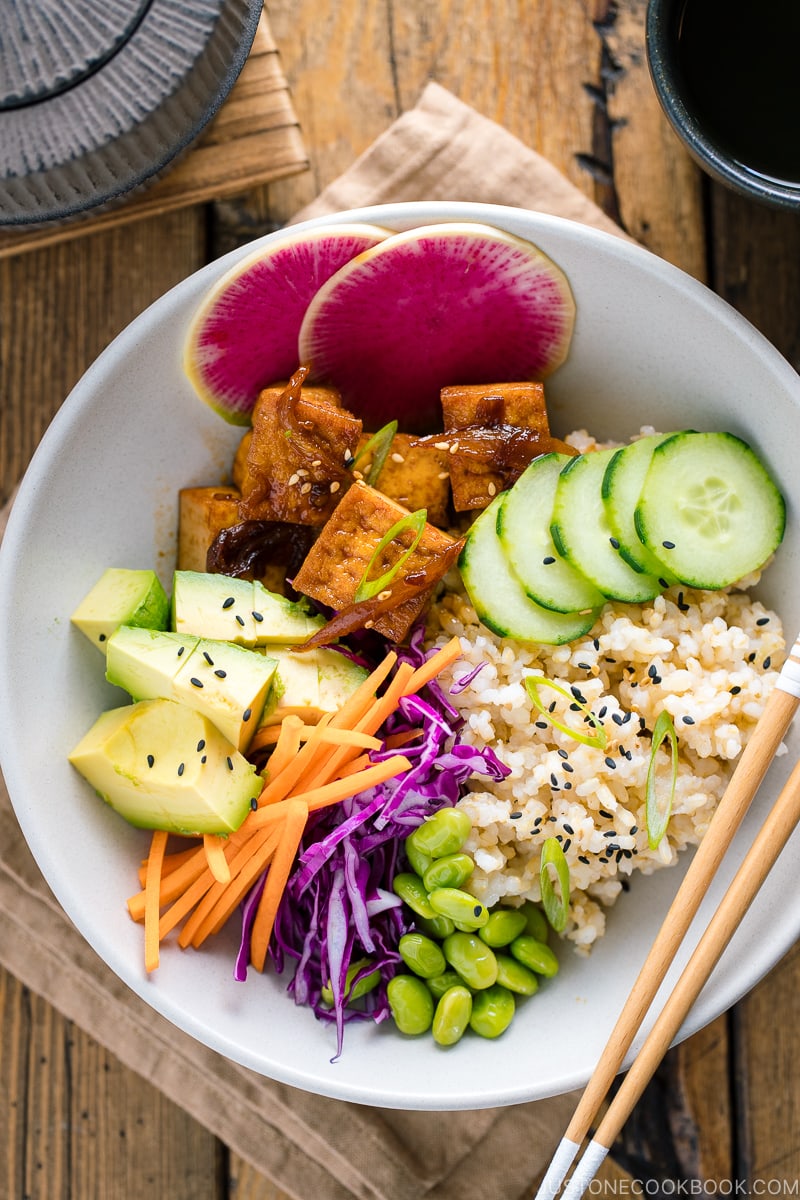 Vegan Poke Bowls With Watermelon Tuna