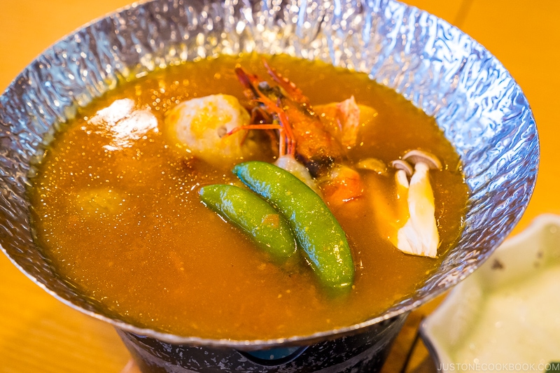 Bouillabaisse for dinner at Seaside Hotel Yakushima - Yakushima Travel Guide | www.justonecookbook.com